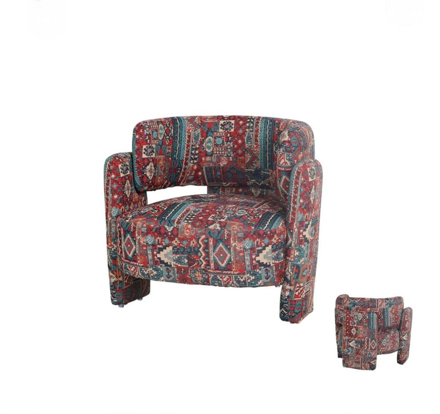 Single fabric chair in different colors