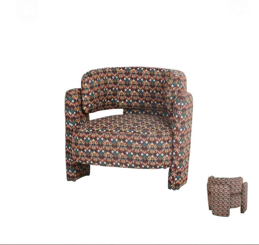 Single fabric chair in different colors