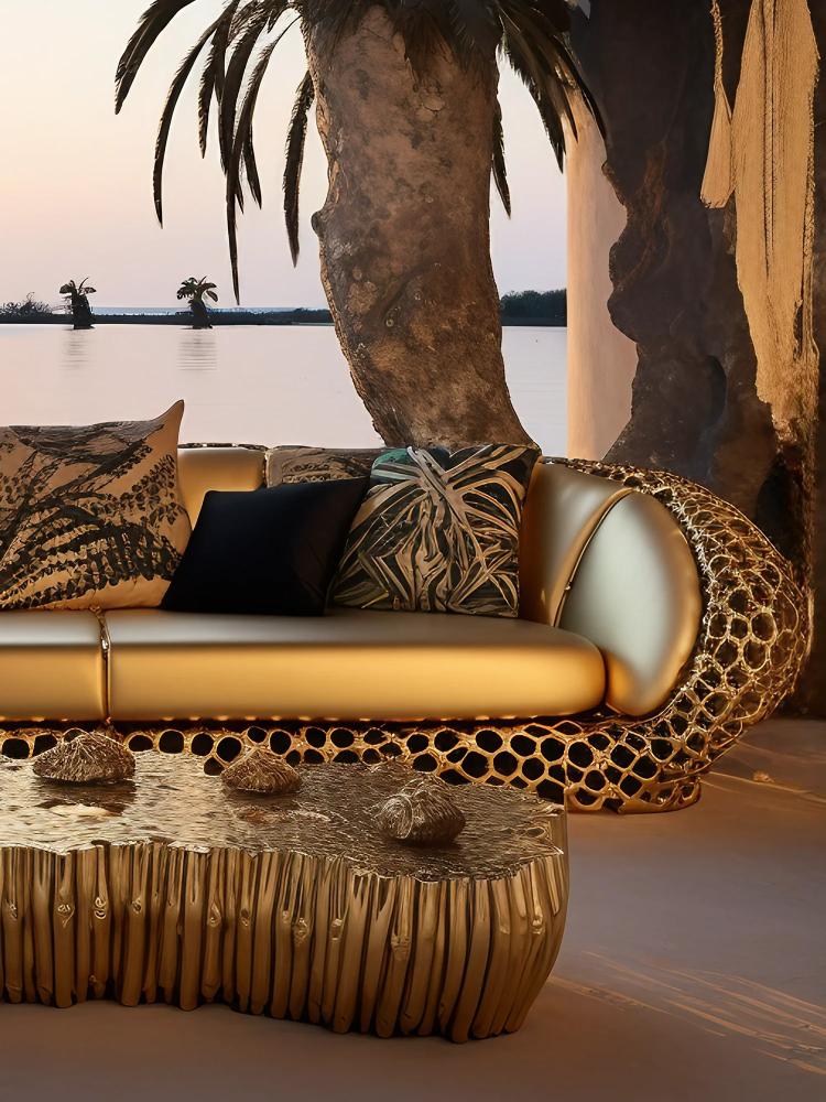 Art coffee table بالنحاس راقية أثاث فاخر جناح عالمي