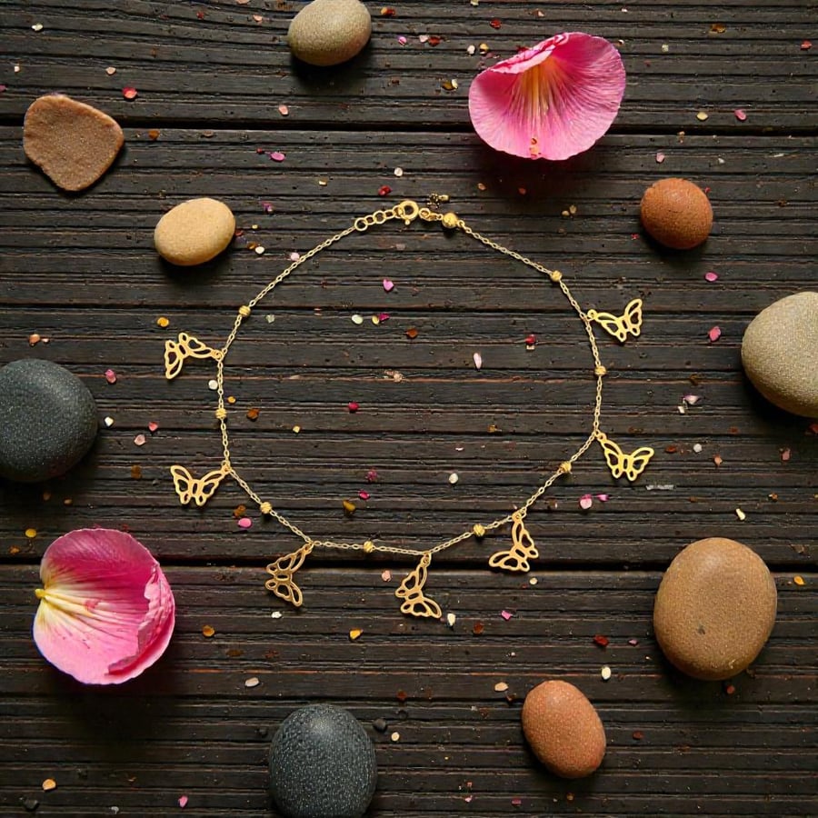 Gold anklet, 21 karat, weight 2.01 grams
