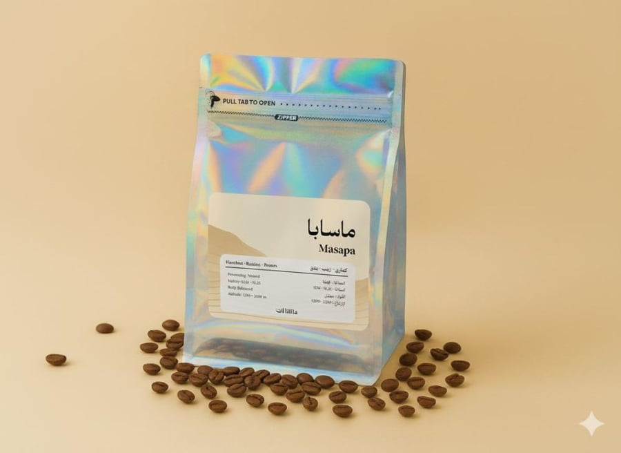قهوة ماسابا مختصة – معالجة طبيعية بنكهات البندق والزبيب والكمثرى