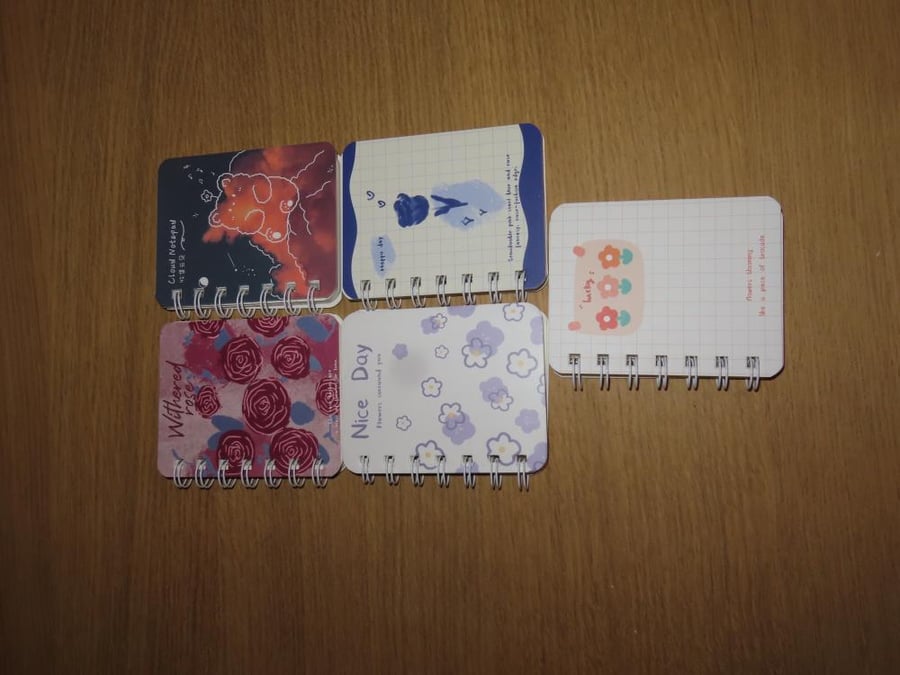 Mini notebook with cute design