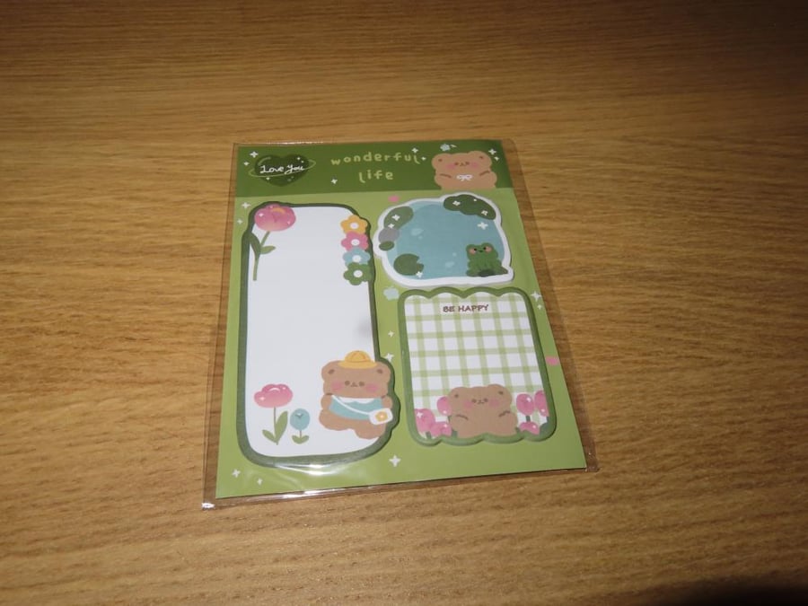 Sticky note with a cute design
