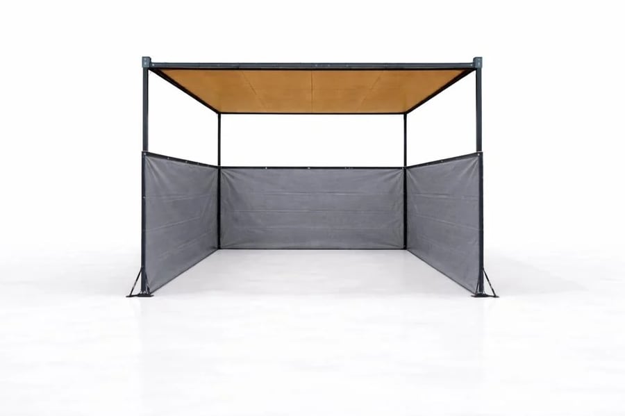 High-quality gray sail, waterproof, sun and cold resistant, equipped with a strap and three-sided eyelets.