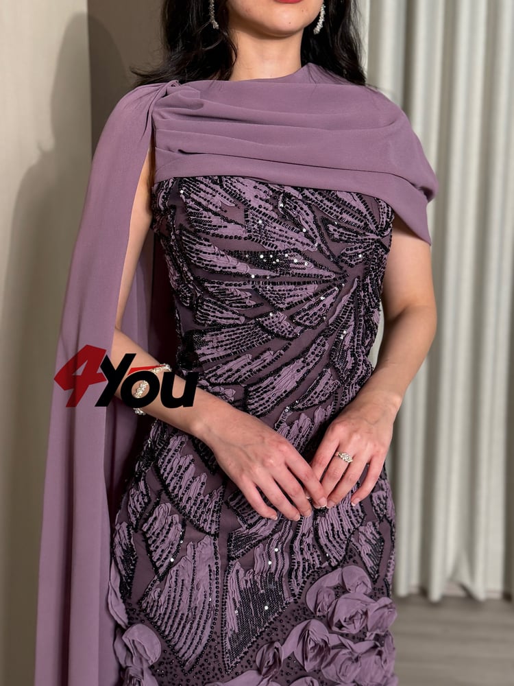 فستان سهرة بنفسجي