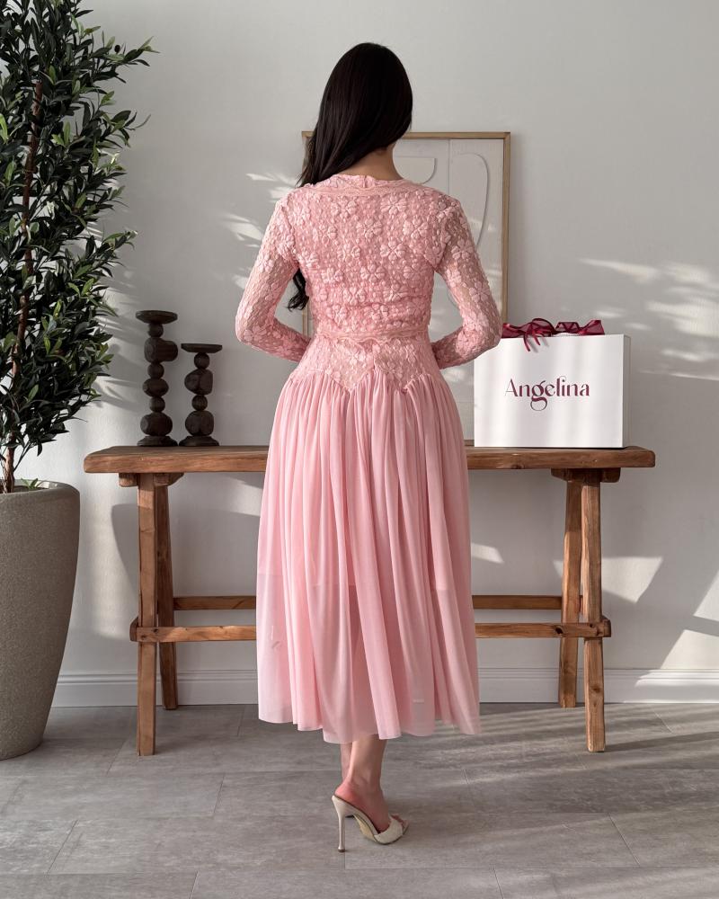 Mid baby pink lace dress jacket G232