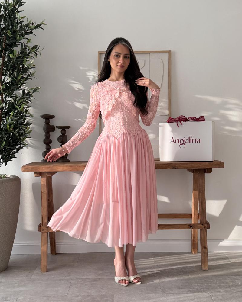 Mid baby pink lace dress jacket G232