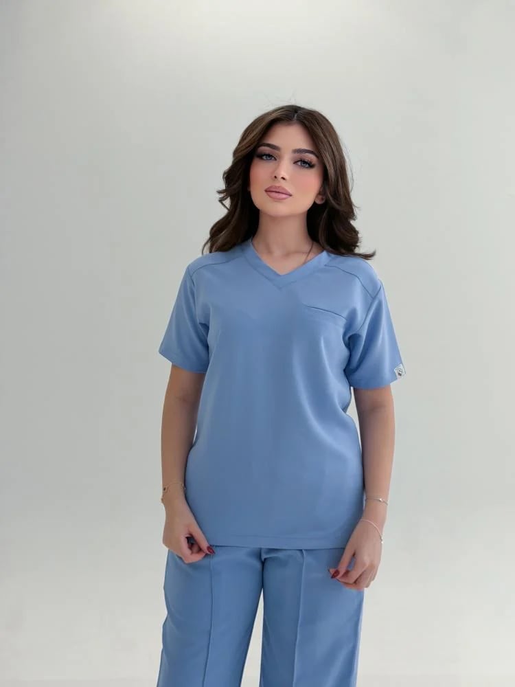 سكراب طبي نسائي لون سماوي Sky Blue