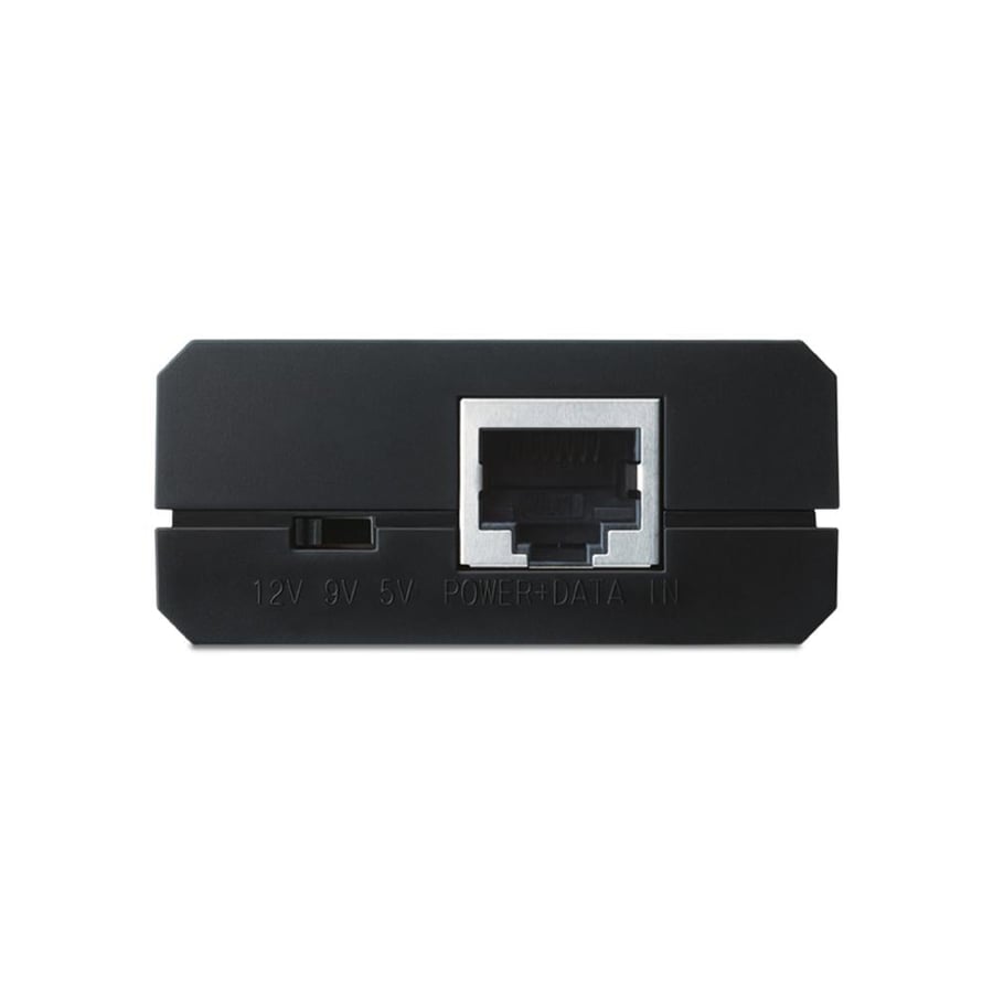 محول TP-Link Splitter متوافق مع منفذ جيجابت 5/9 / 12 فولت تيار مستمر يصل إلى 100 متر s325 قدم TL-PoE10R ، أسود