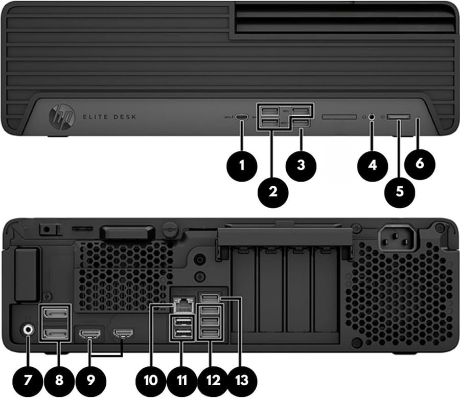 مكتبي اتش بي ايليت كور أي سفن (5L3X6ES) HP Pc Elite 800 SFF G9  i7-13700 16GB 512GB SSD UHD 770 W11pro