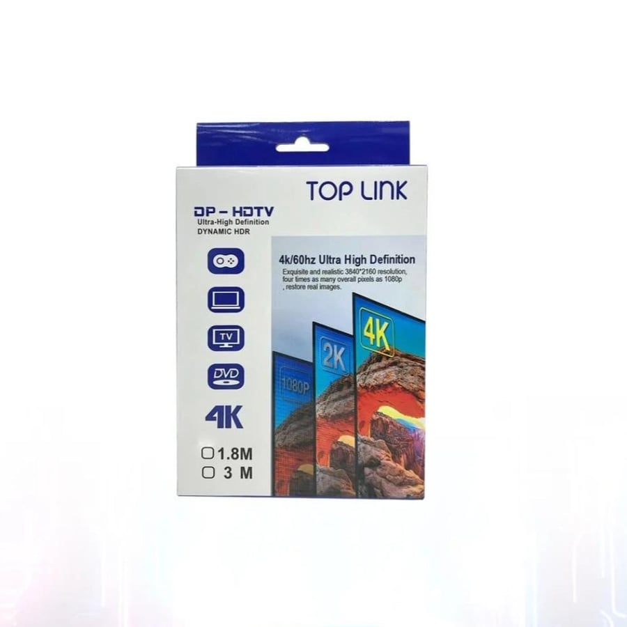 كيبل ديبي الي اتش دي 3 متر CABEL TOPLINK 3 M DP TO HD