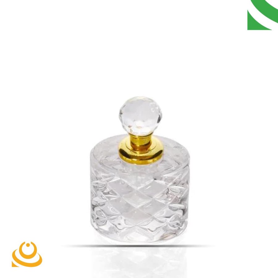 Empty perfume bottle, elegant cap