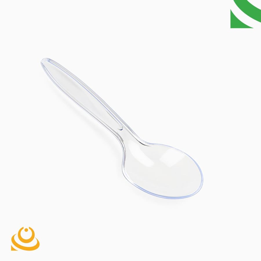ملاعق صغير شفاف 100 حبة