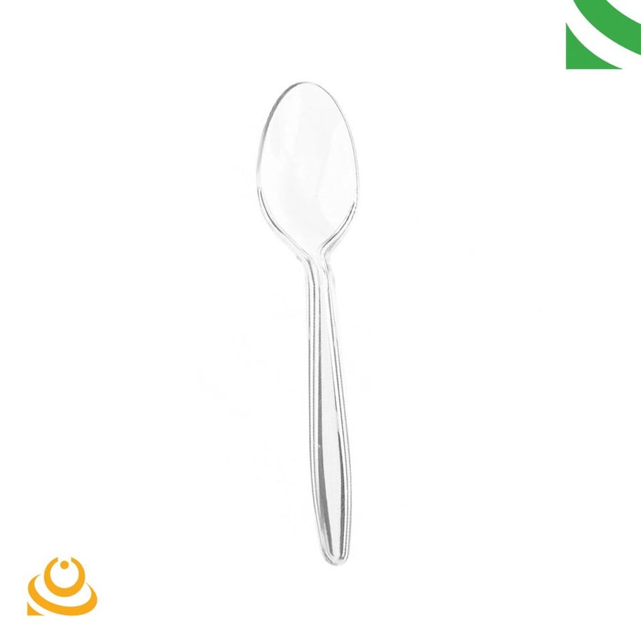ملاعق صغير شفاف 100 حبة