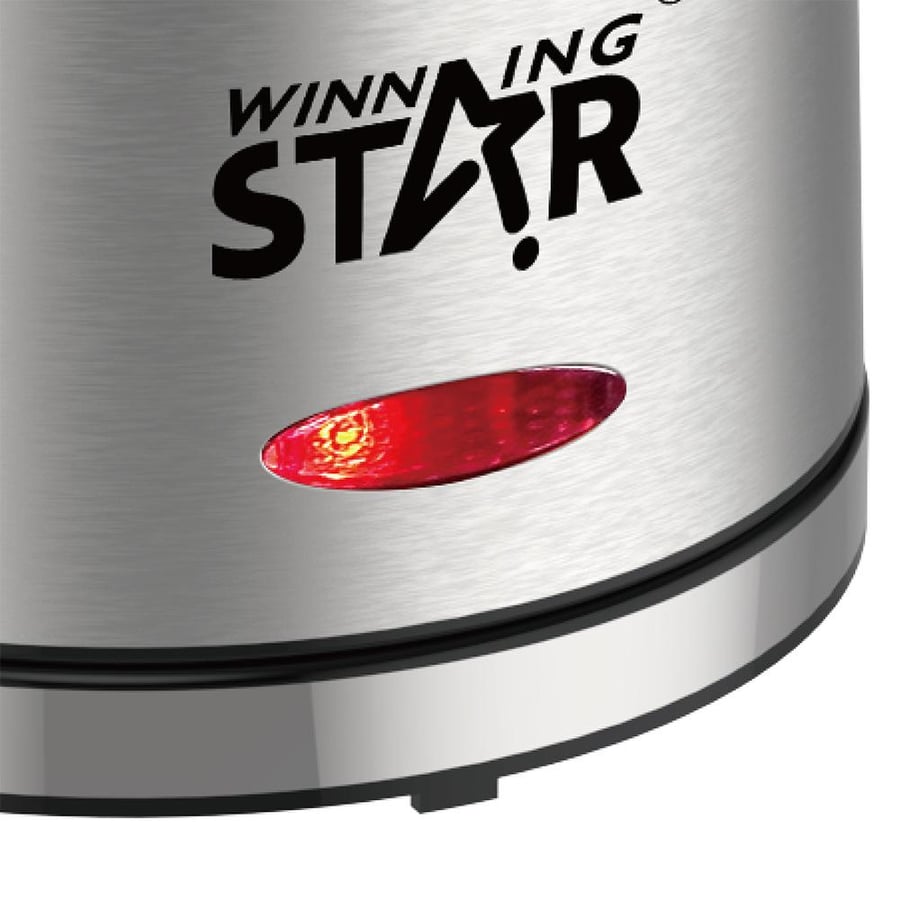 Winning Star Stainless Steel Electric Kettle, 1.5L, Waterless Start Protection, 1000W, Silver, ST-0103