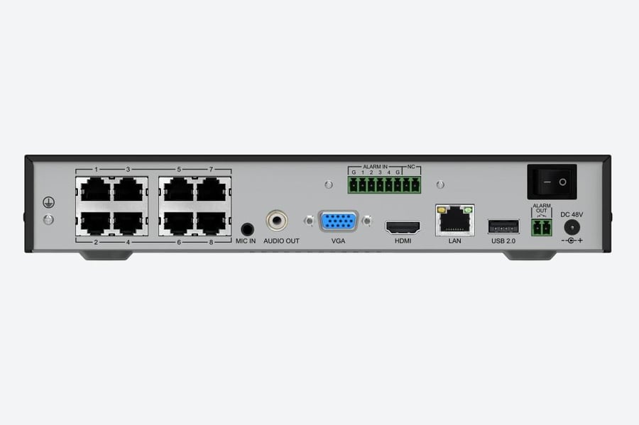 جهاز تسجيل NVR تياندي 10 قنوات 4K مع 8 منافذ PoE - TC-R3110