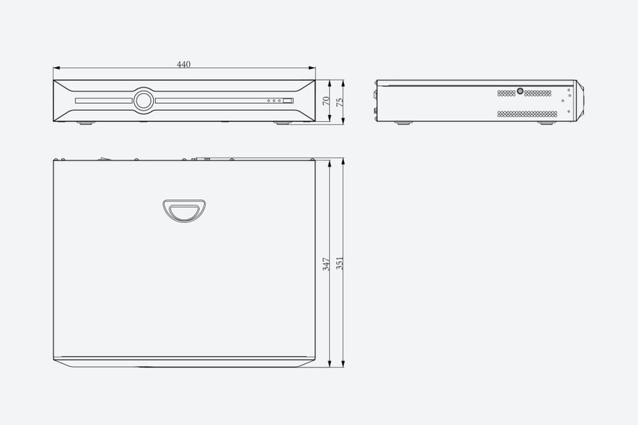 جهاز تسجيل NVR تياندي 40 قناة 4K مع 16 منفذ PoE يدعم 4 هاردسك - TC-R3440