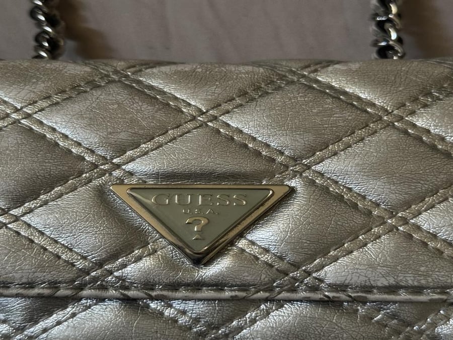 Authentic guess silver bag