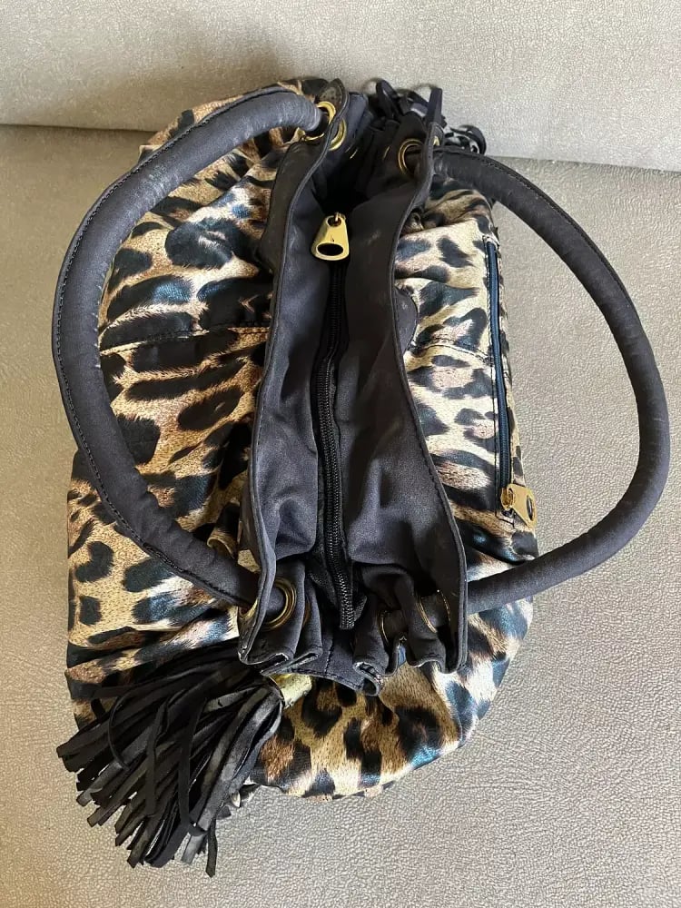 Y2k Leopard print bag