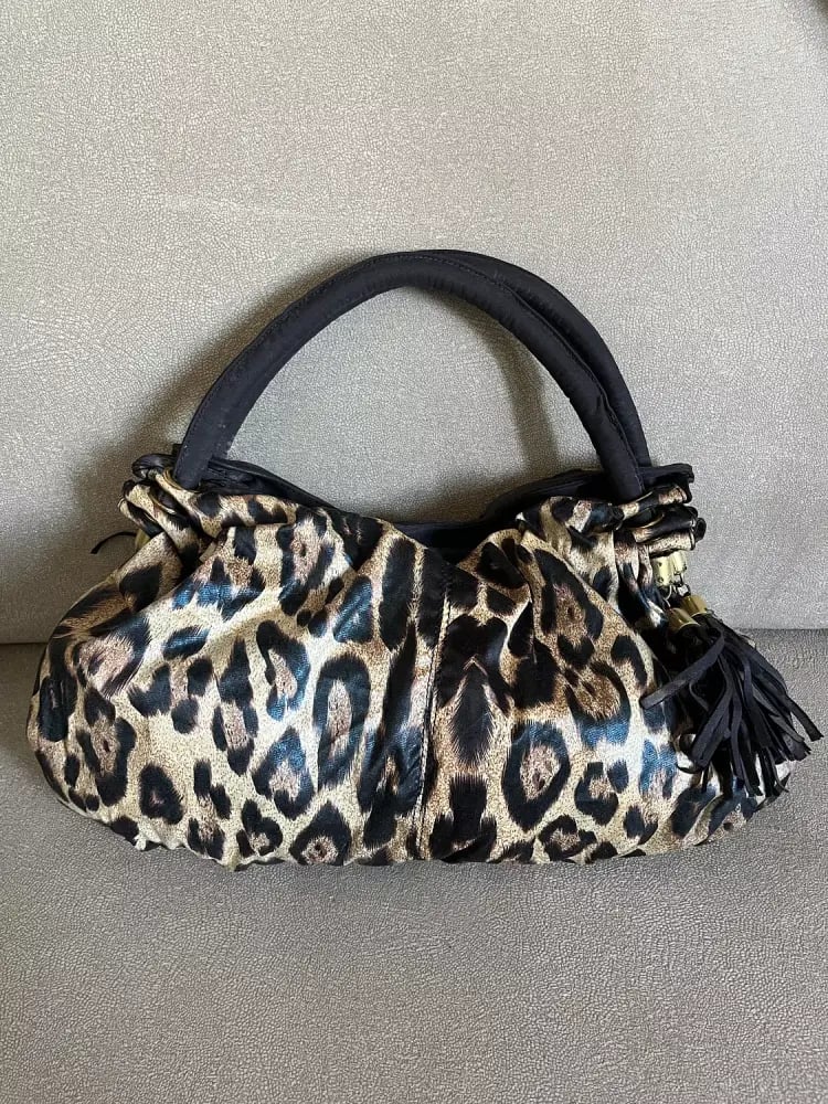 Y2k Leopard print bag