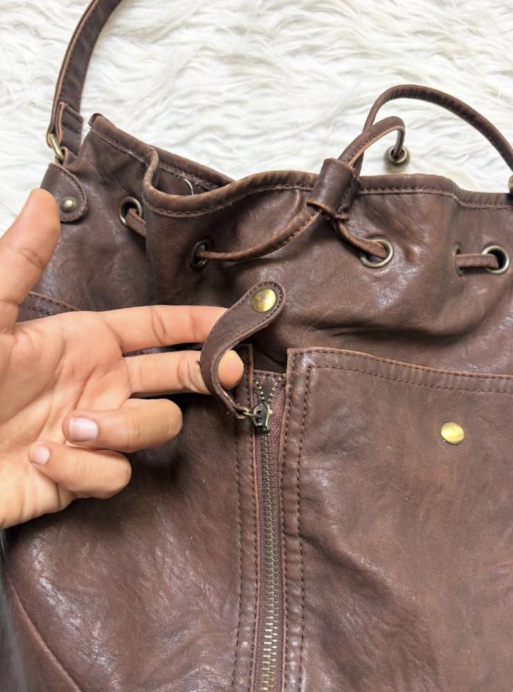 Vintage pull and bear brown bag