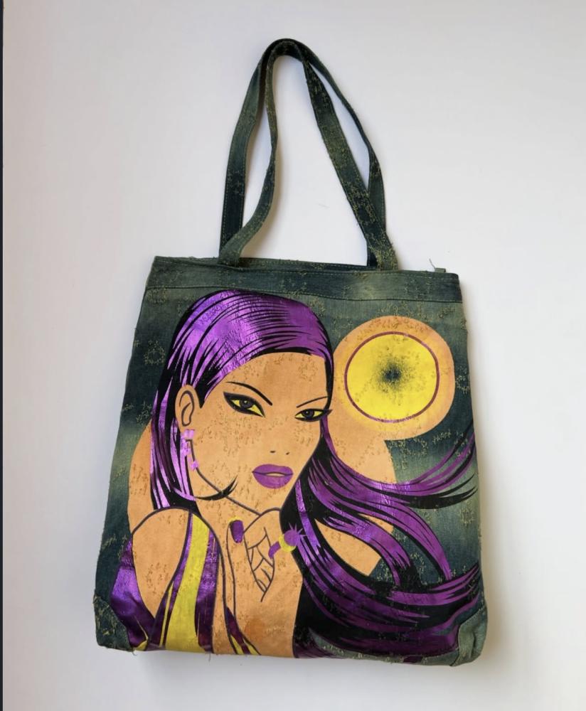 Vintage Y2k denim tote bag
