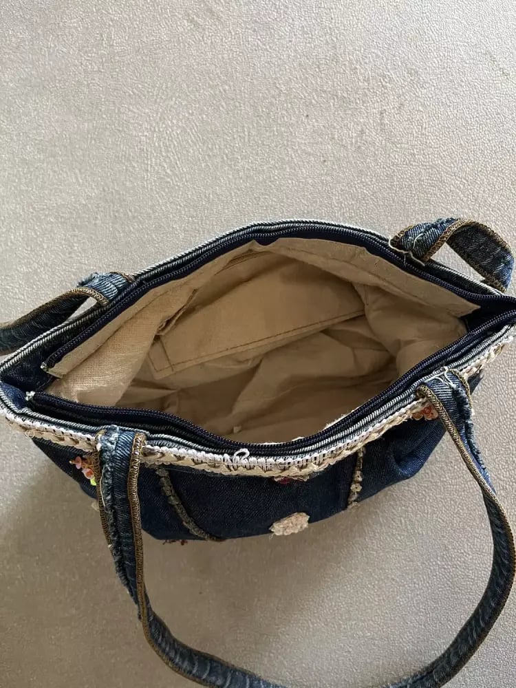 Denim handmade bag