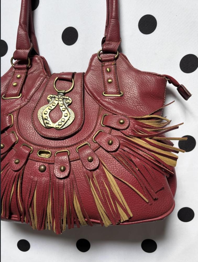 Y2k burgundy bag