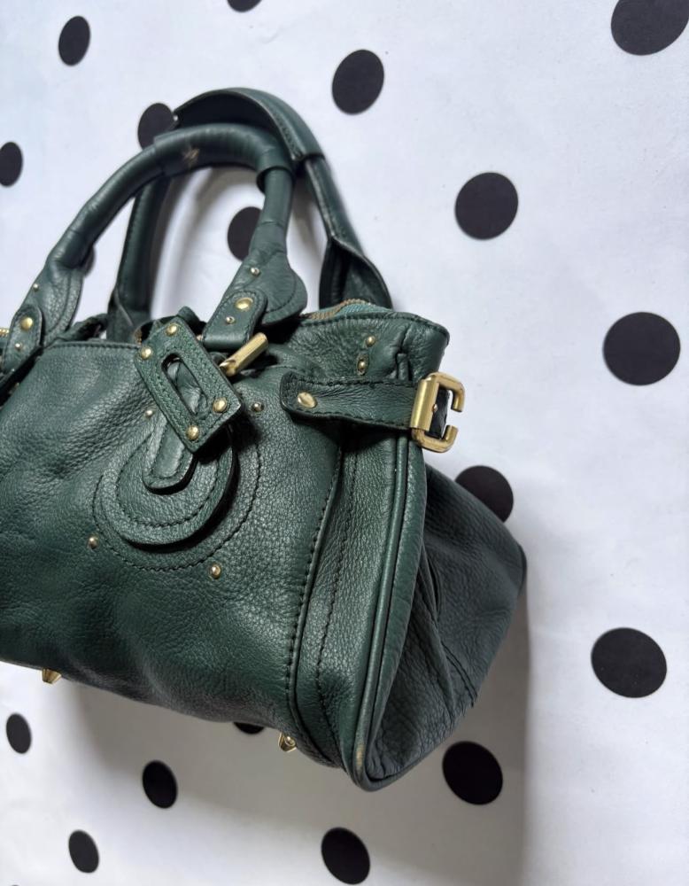 Authentic LUSH chloè handbag with green leather