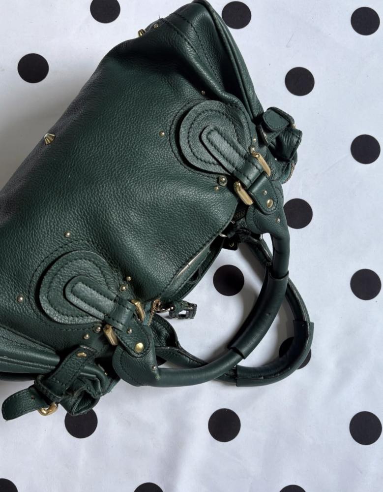 Authentic LUSH chloè handbag with green leather