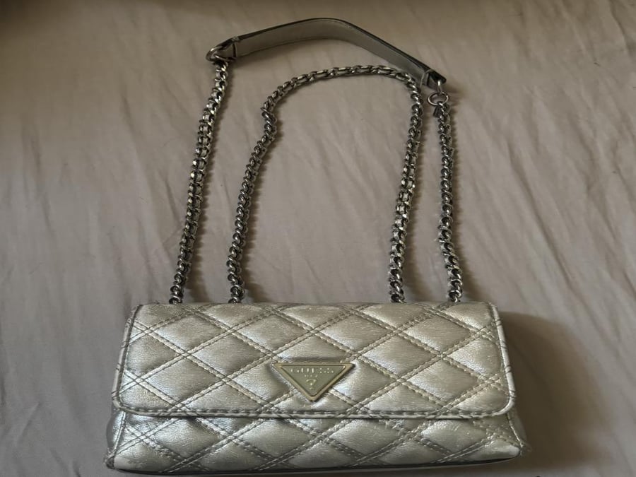 Authentic guess silver bag