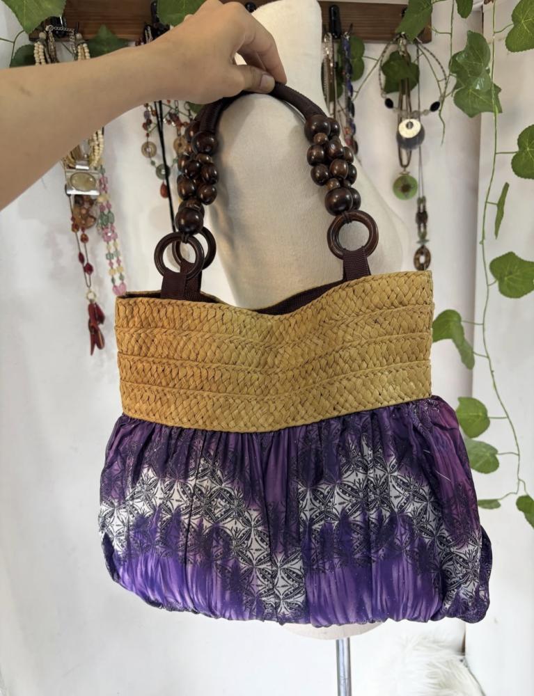 Vintage purple boho handbag