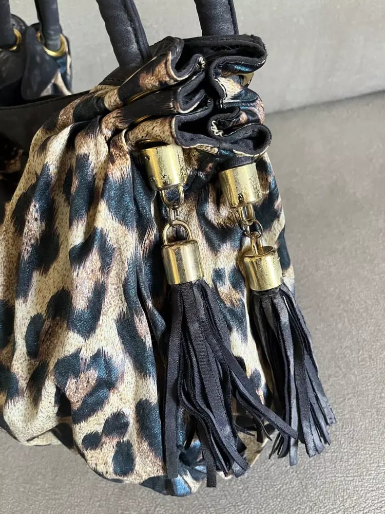 Y2k Leopard print bag