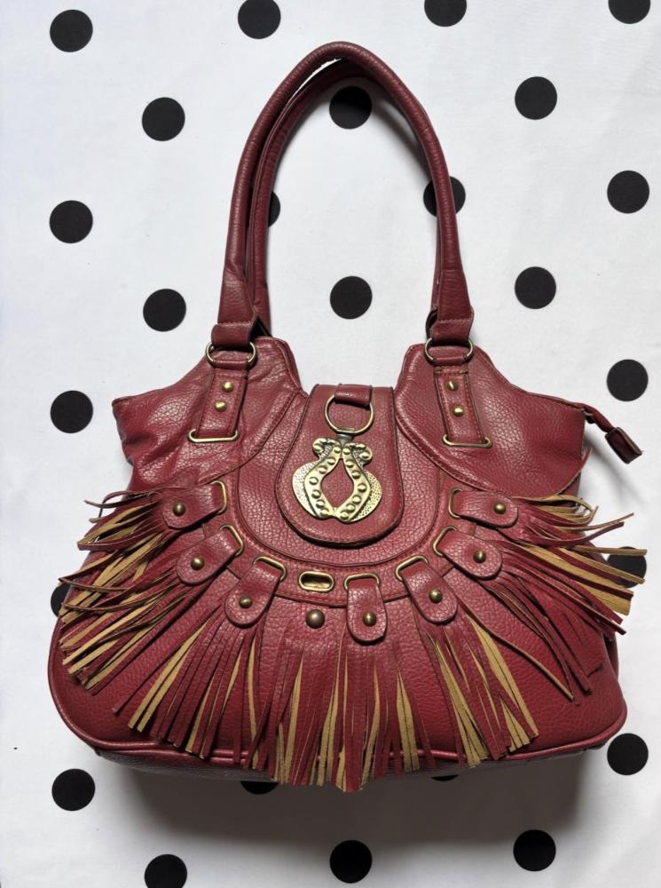 Y2k burgundy bag