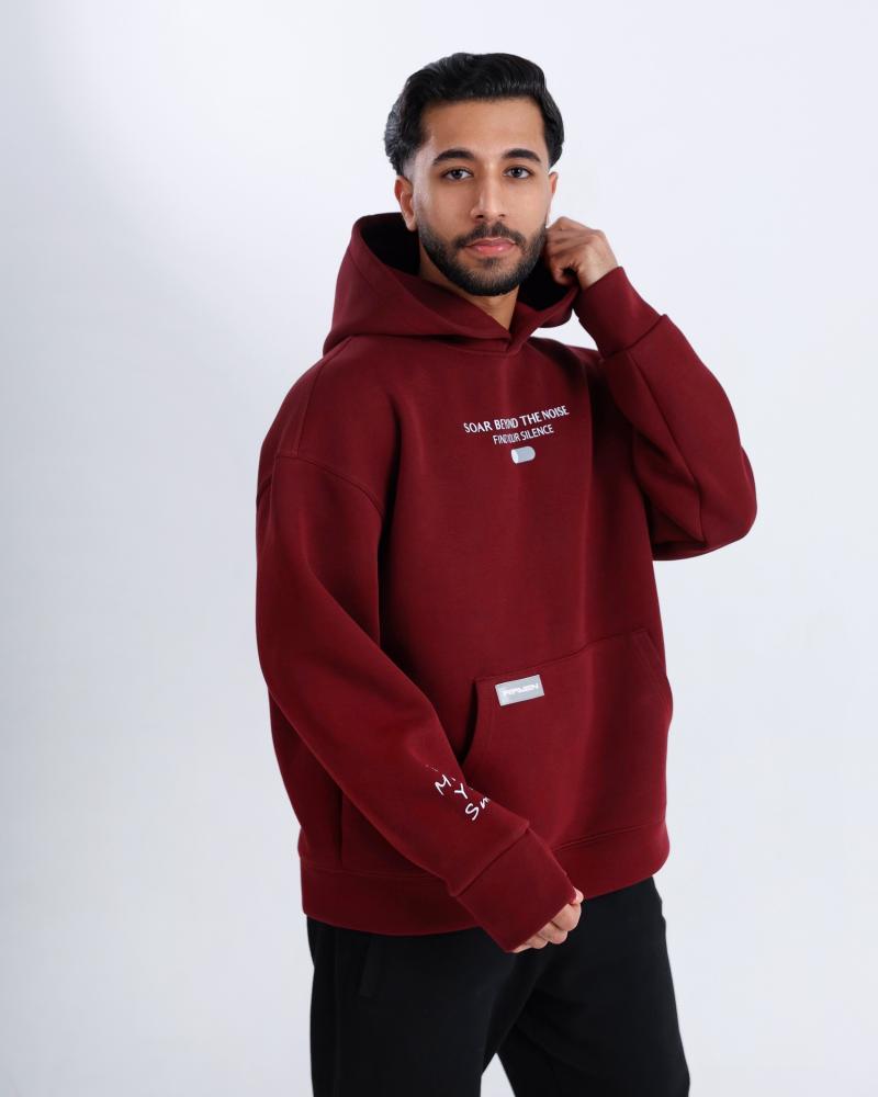 RAVEN To Make you Smile Hoodie2025-Burgundy
