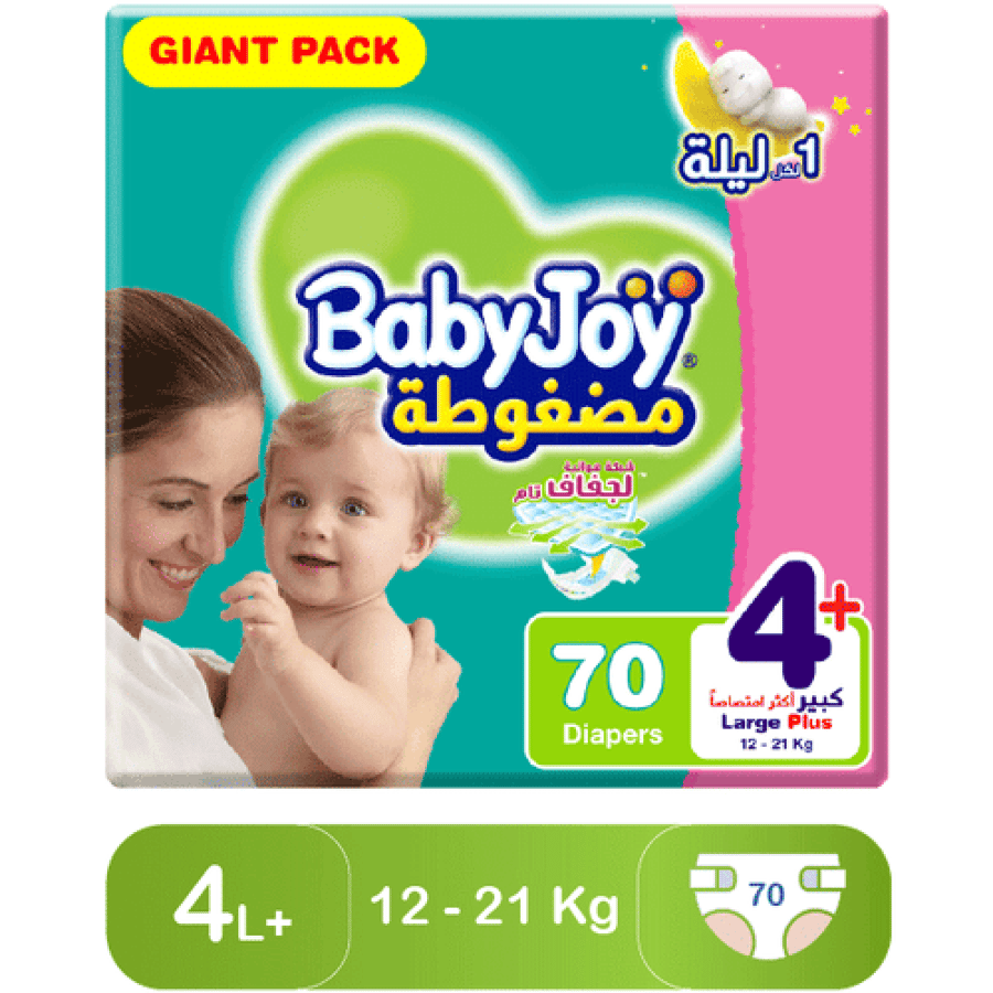 Baby Gawi size 4+ large savings pack 70 diapers