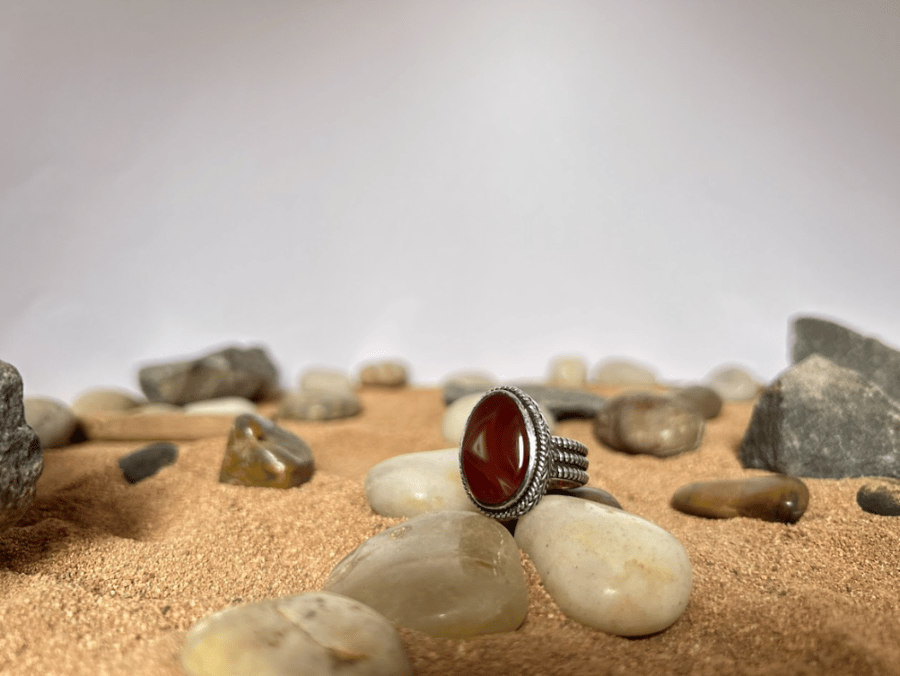 خاتم رجالي من فضة عيار 980   Men’s ring crafted from 980 silver