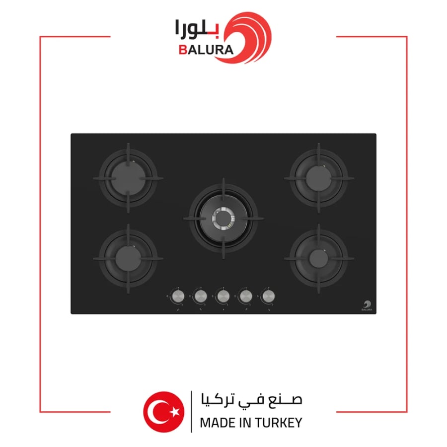سطح بلت إن بلورا (صناعة تركي) ستيل 304 مقاوم للصدأ، شبك زهر HD، مفاتيح أمامية، عين ثلاثية، إشعال ذاتي، أمان تام (SASO معتمد 100%). عيون SABAF إيطالية - PL-RC045