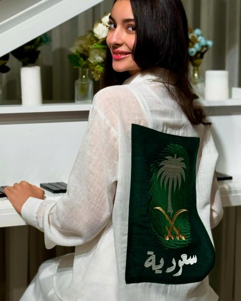 قميص كتان كم طويل - بصمة سعودية