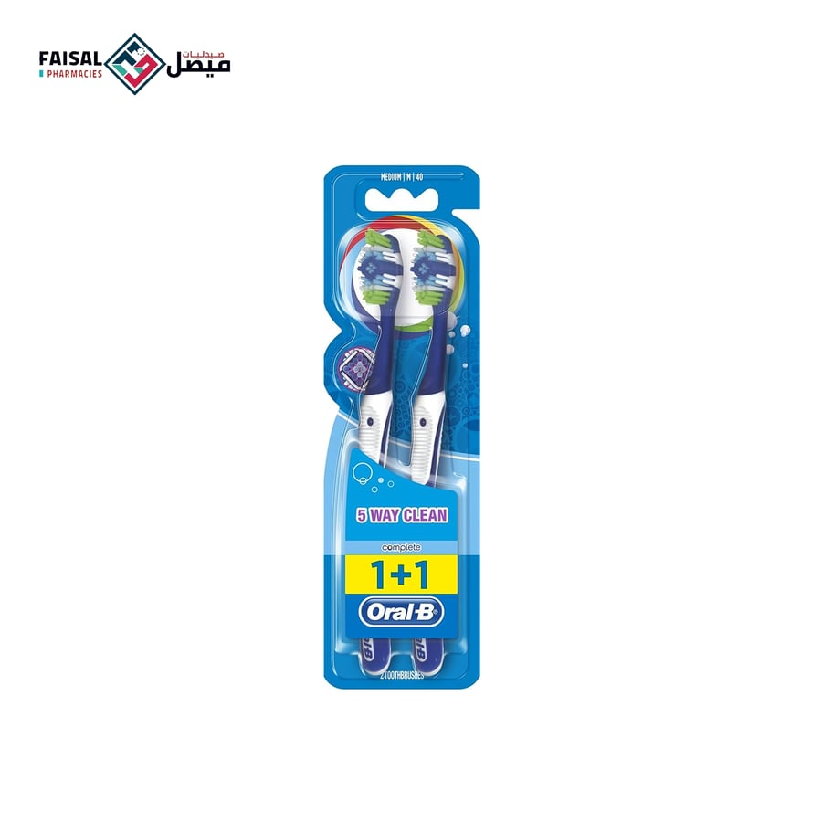 اورال بي فرشاة اسنان تنظيف عمق وسط 2 حبة
