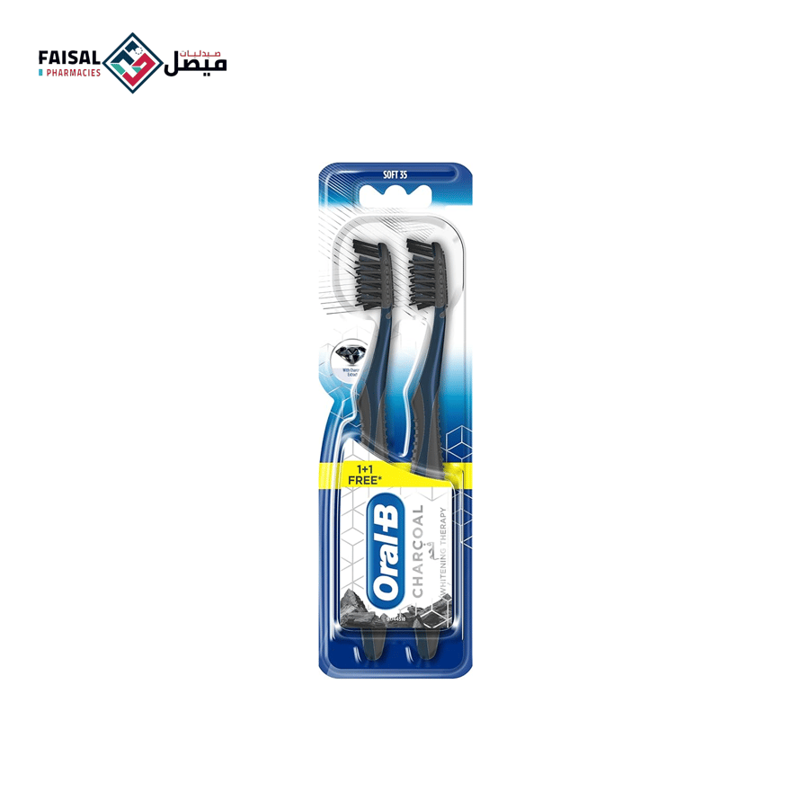 Oral B charcoal toothbrush 1 + 1