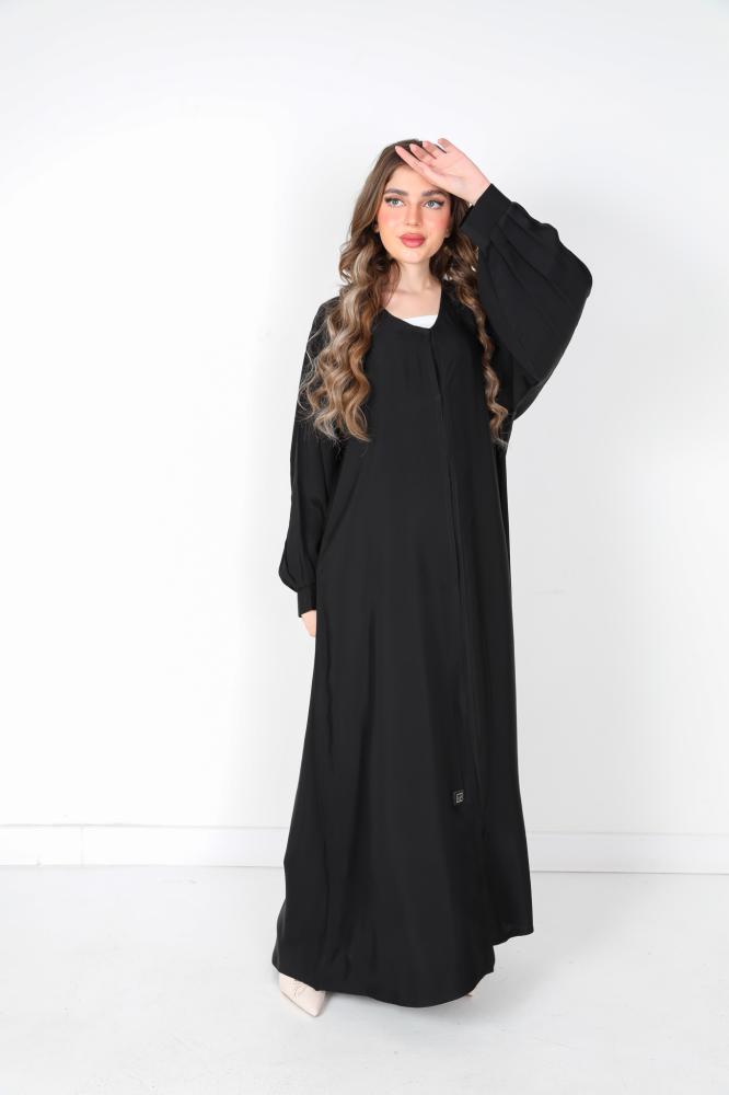 عباية كريب سادة بقماش ياباني