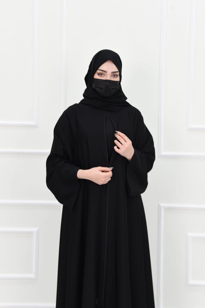 عباية تربل كلوش بسحاب مخفي
