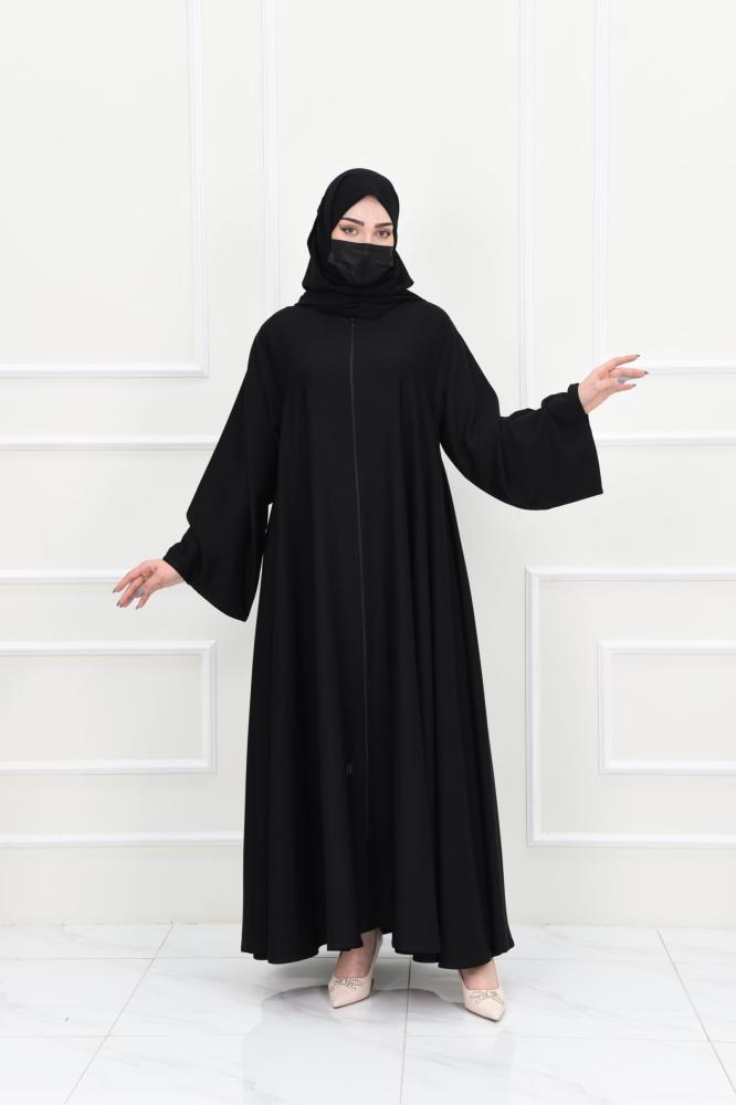 عباية تربل كلوش بسحاب مخفي