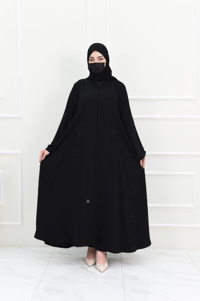 A-line abaya with enchanting embroidery