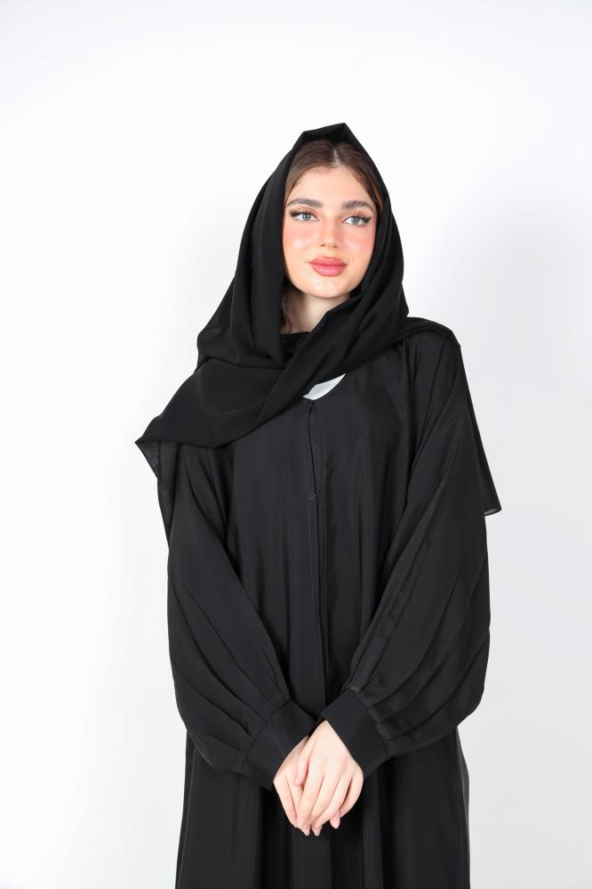 عباية كريب سادة بقماش ياباني