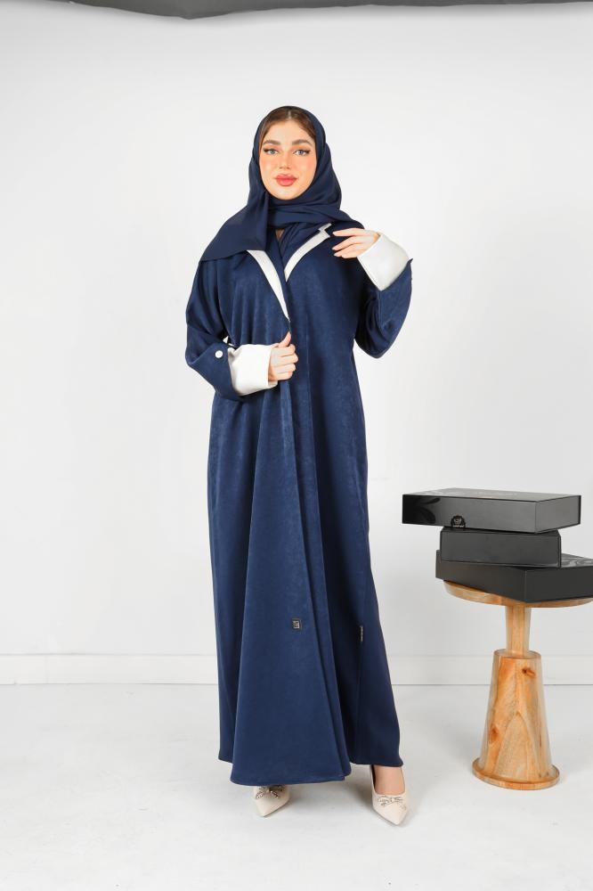عباية شتوية شمواه بلون كحلي