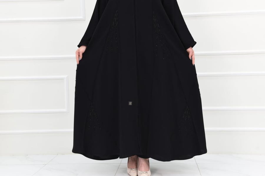 A-line abaya with enchanting embroidery