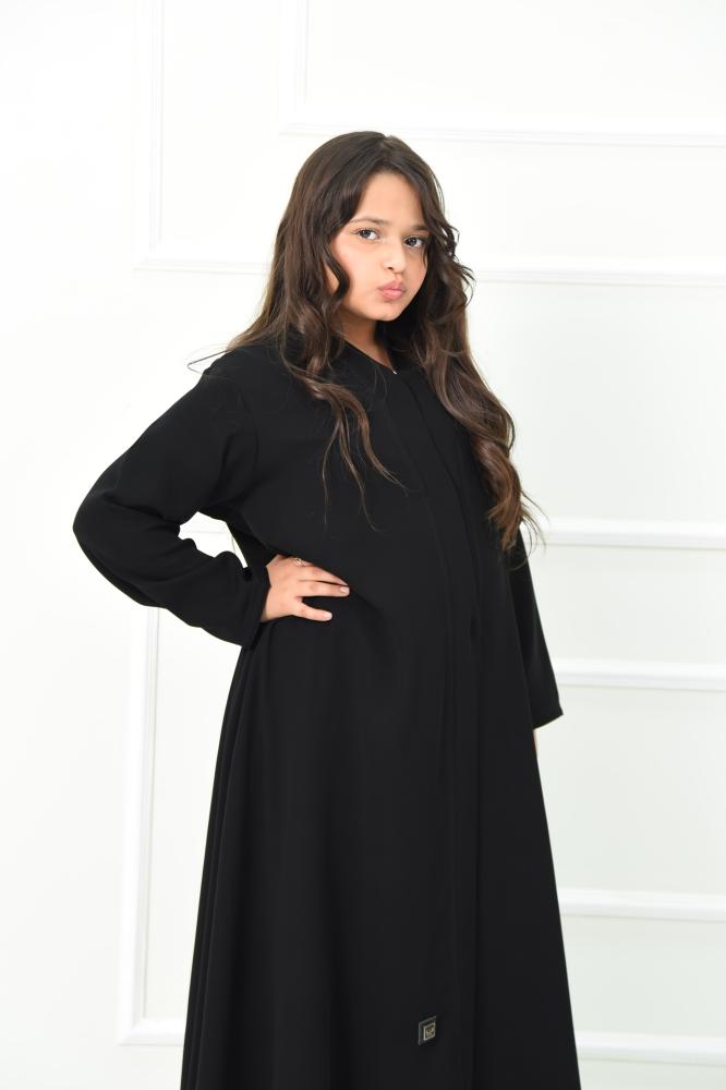Girls' abaya plain wide with slit