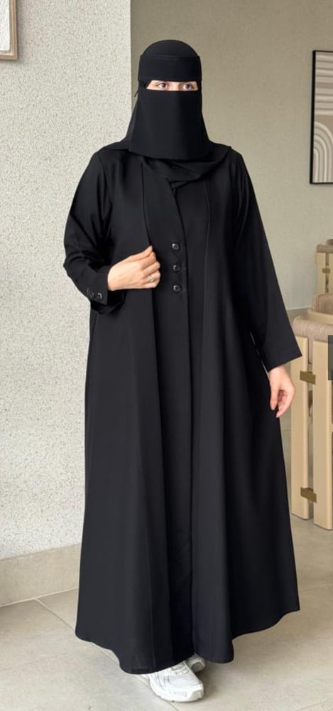 عباية قماش واقف - تصميم أنيق بقصة ثابتة ومميزة